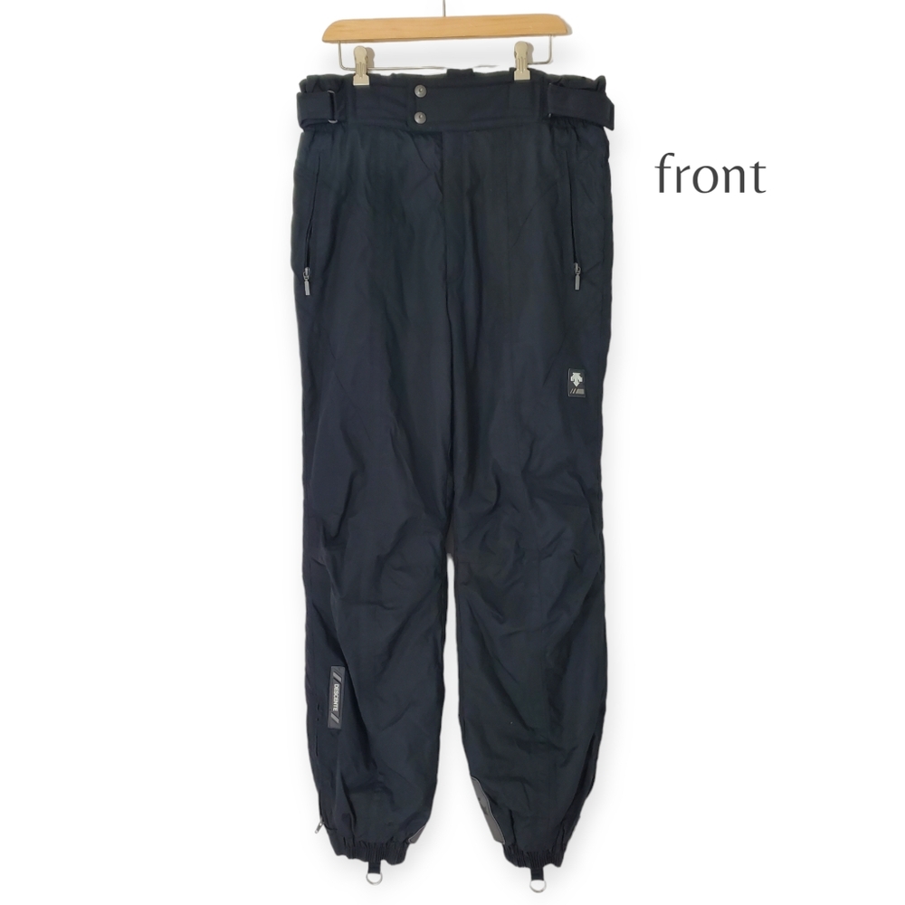 DESCENTE Swiss Mens Instituted Snowboarding Ski Salopettes Pants size 40 Black - Picture 2 of 15